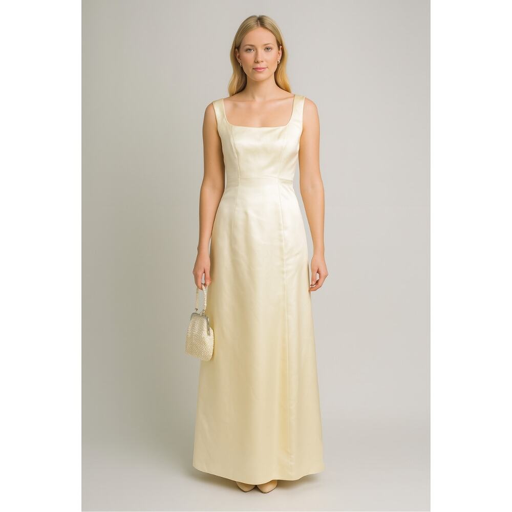 Vintage 1990s Bella Formals by Venus Bridesmaid Dress 12 Yellow